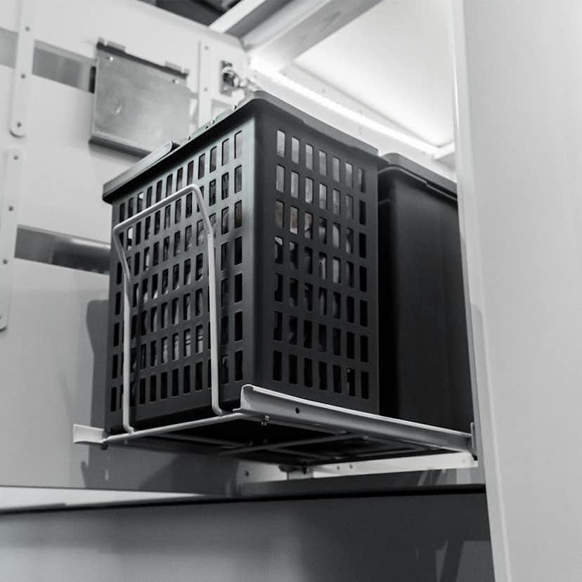 Källsorteringskärhållare Beslag Design Select Basic Eco Mörkgrå