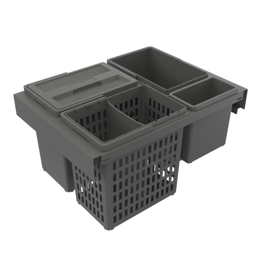 Källsorteringskärhållare Beslag Design Trend Highside 600 Eco Mörkgrå