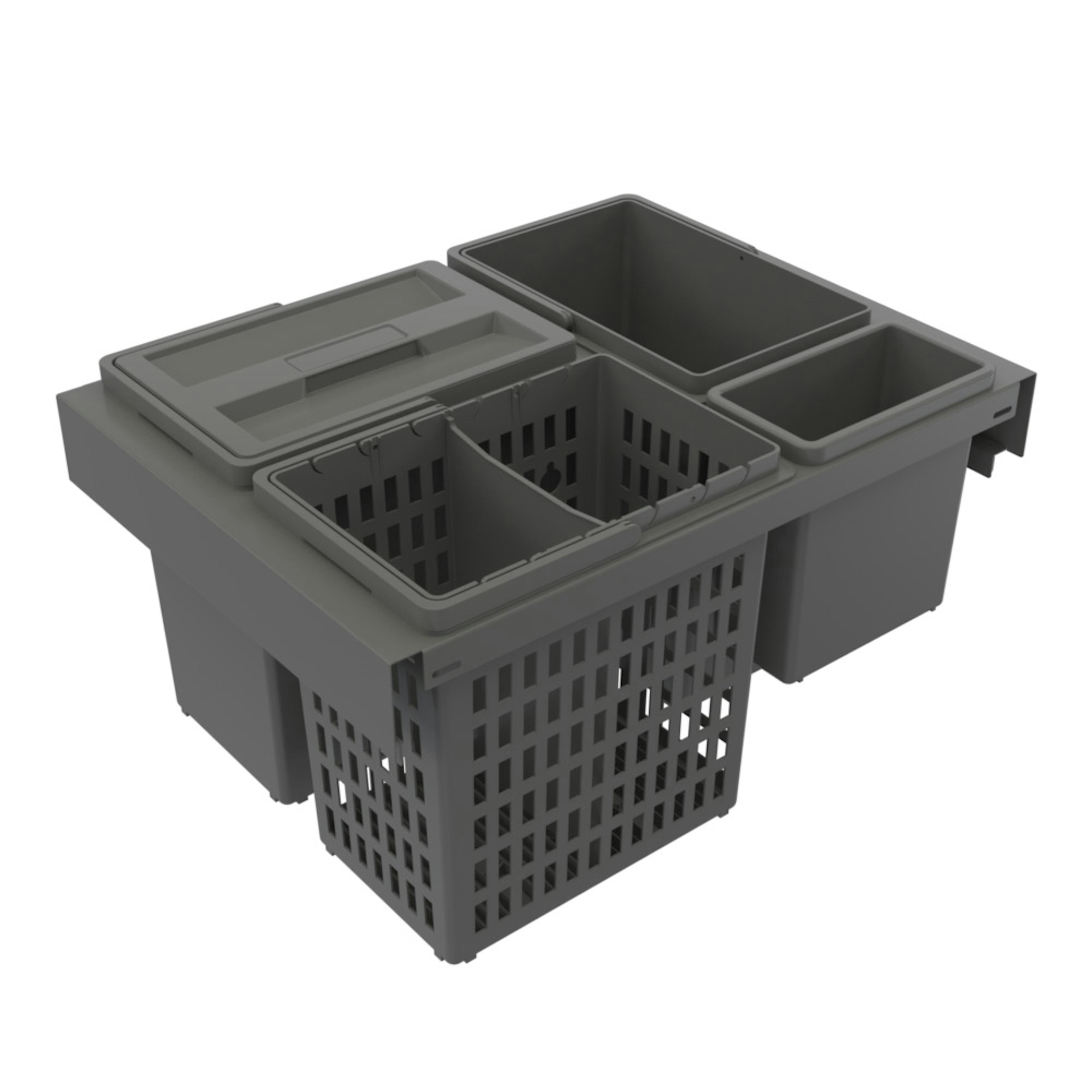 Källsorteringskärhållare Beslag Design Trend Highside 600 Eco Mörkgrå