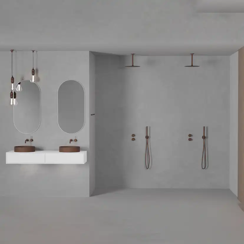 Takduschset Scandtap Steel Harmonized 2Z för Inbyggnad