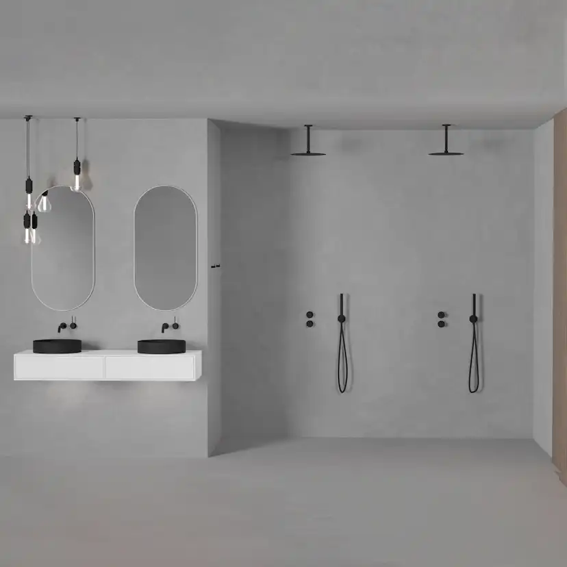 Takduschset Scandtap Steel Harmonized 2Z för Inbyggnad