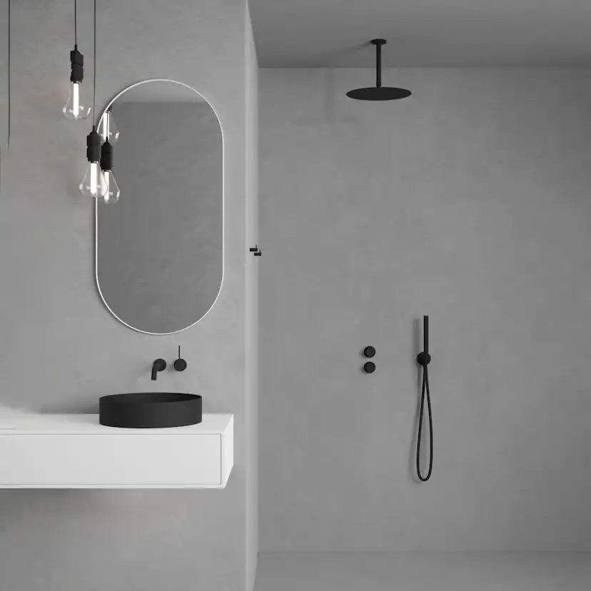 Takduschset Scandtap Steel Harmonized 2Z för Inbyggnad