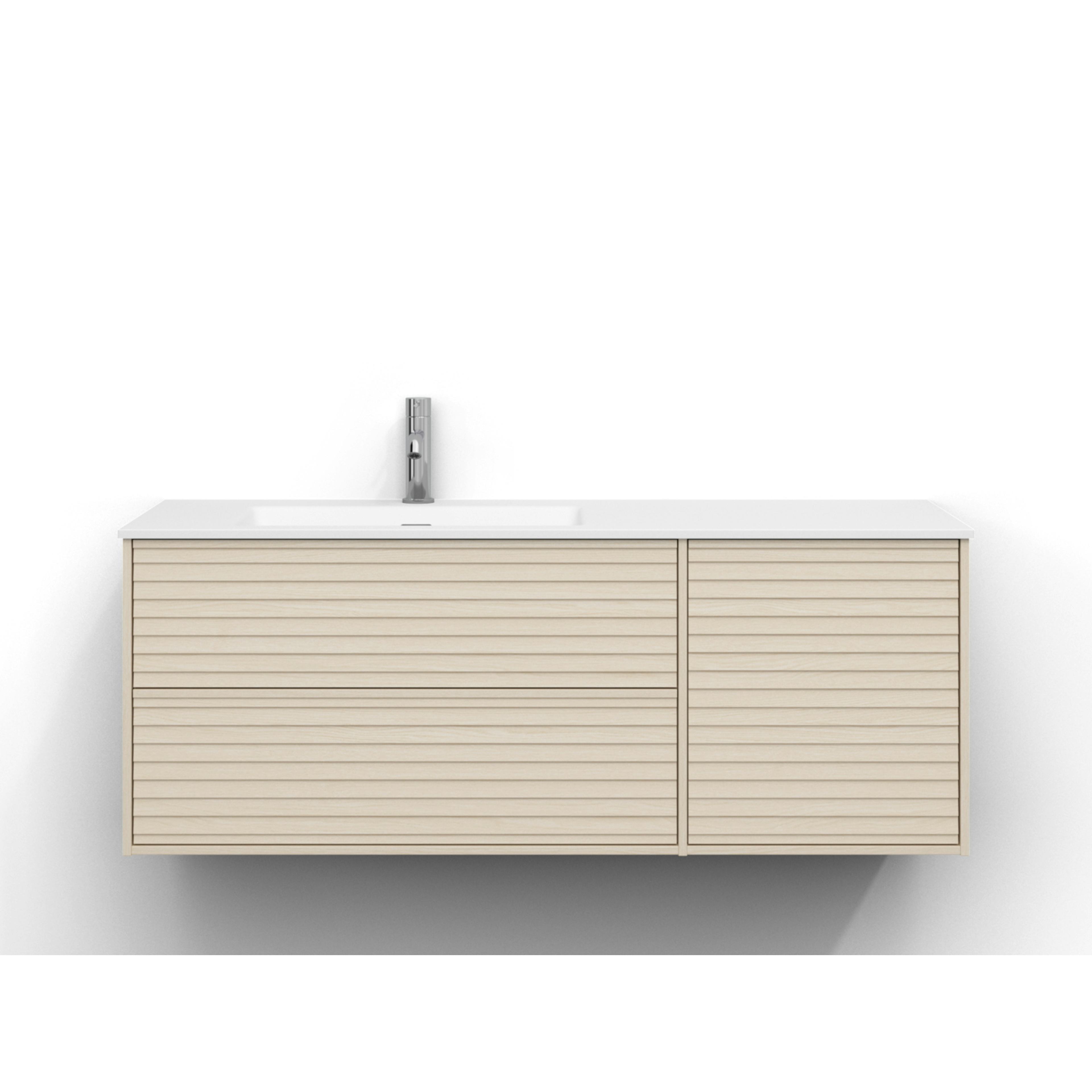 Tvättställsskåp Svedbergs Epos 120x45 med 2+1 Lådor