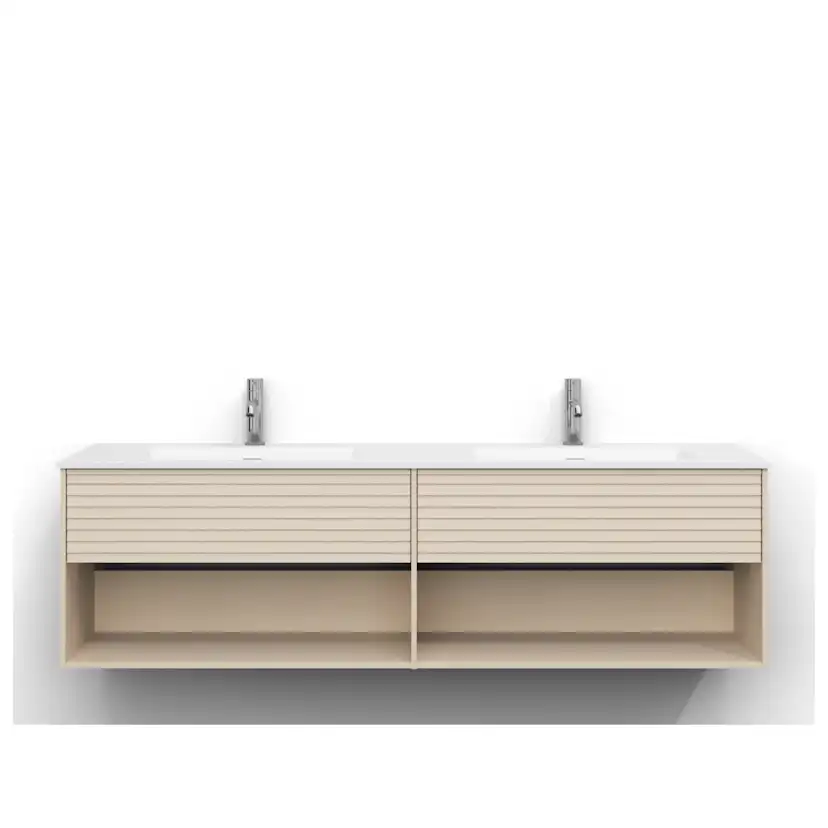 Tvättställsskåp Svedbergs Epos 160x45 med 1+1 Lådor