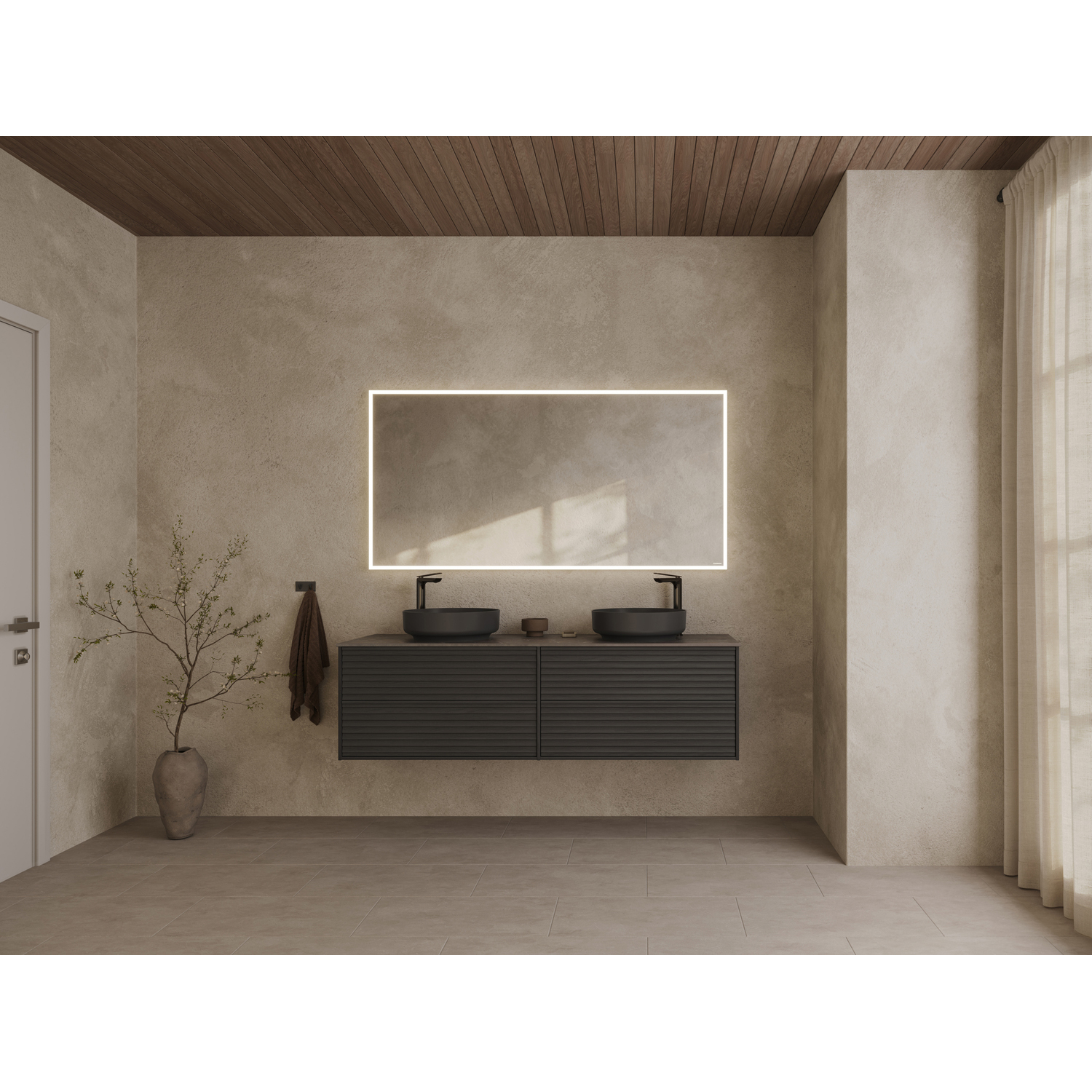 Tvättställsskåp Svedbergs Epos 160x45 med 2+2 Lådor