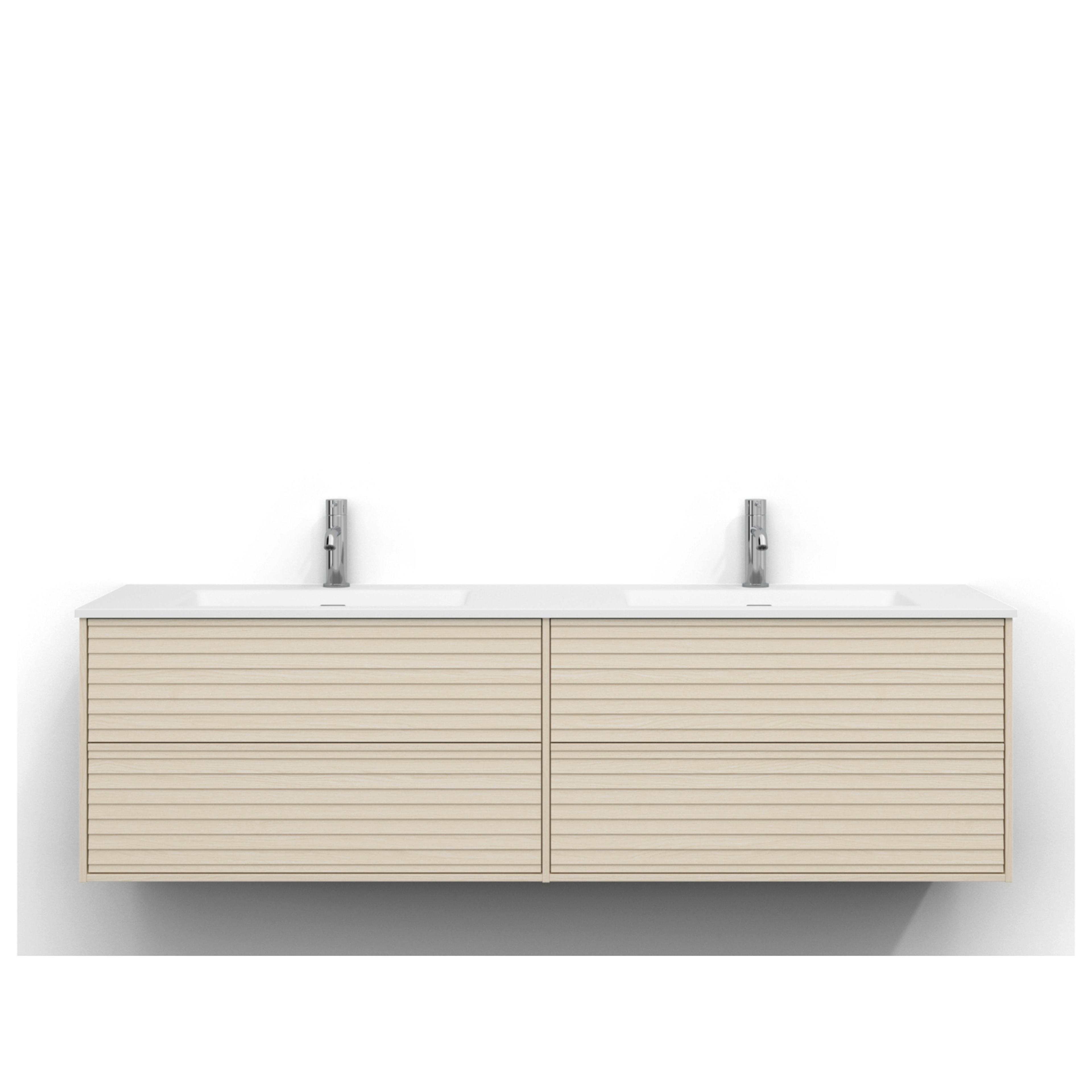 Tvättställsskåp Svedbergs Epos 160x45 med 2+2 Lådor