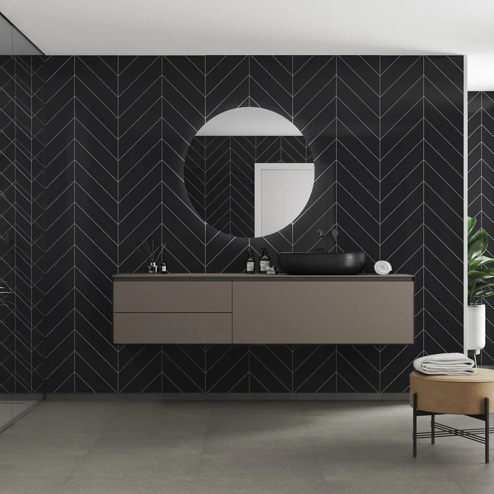 Våtrumsskiva Fibo 2124-M78 HG Black Gloss 10x620x2400 mm