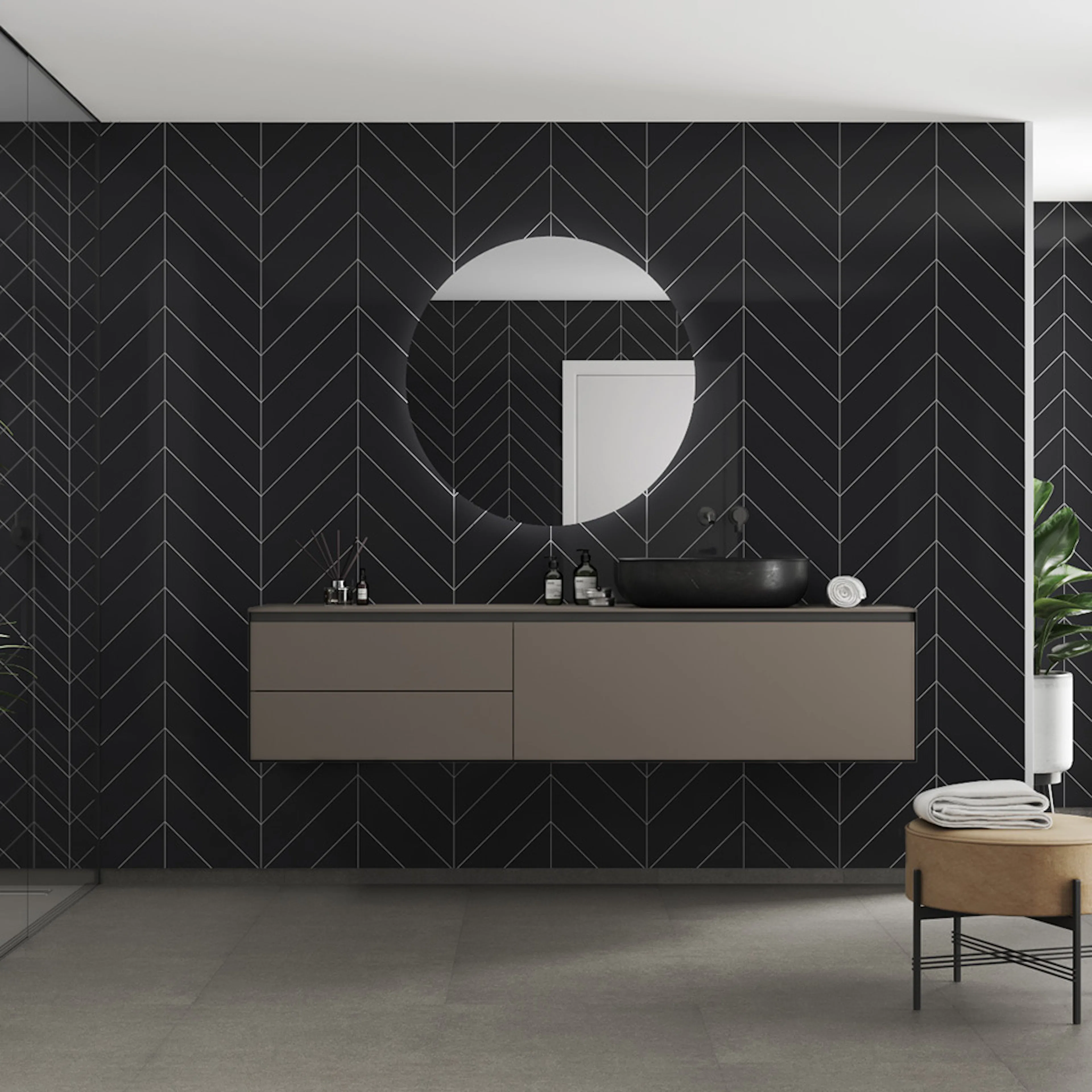 Våtrumsskiva Fibo 2124-M78 HG Black Gloss 10x620x2400 mm