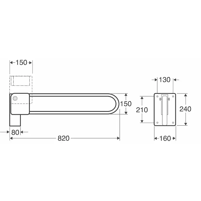 Toalettarmstöd Ifö