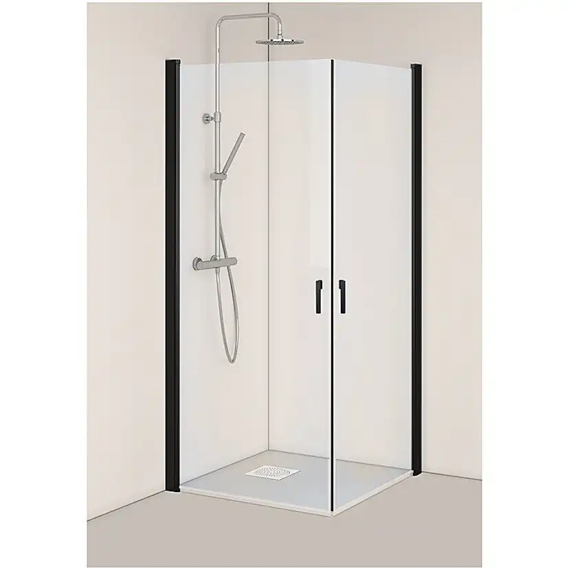 Duschhörn Hafa Igloo Pro Corner Klarglas Svart