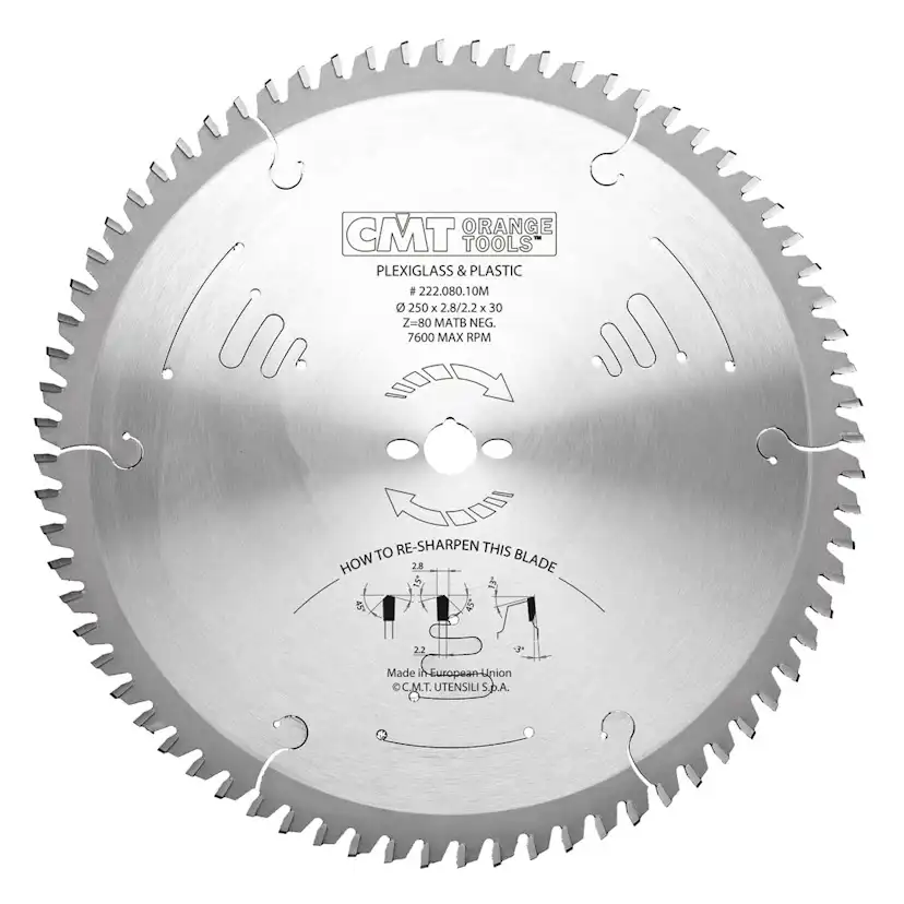 Sågklinga CMT Orange Tools TW PVC/Plexiglas