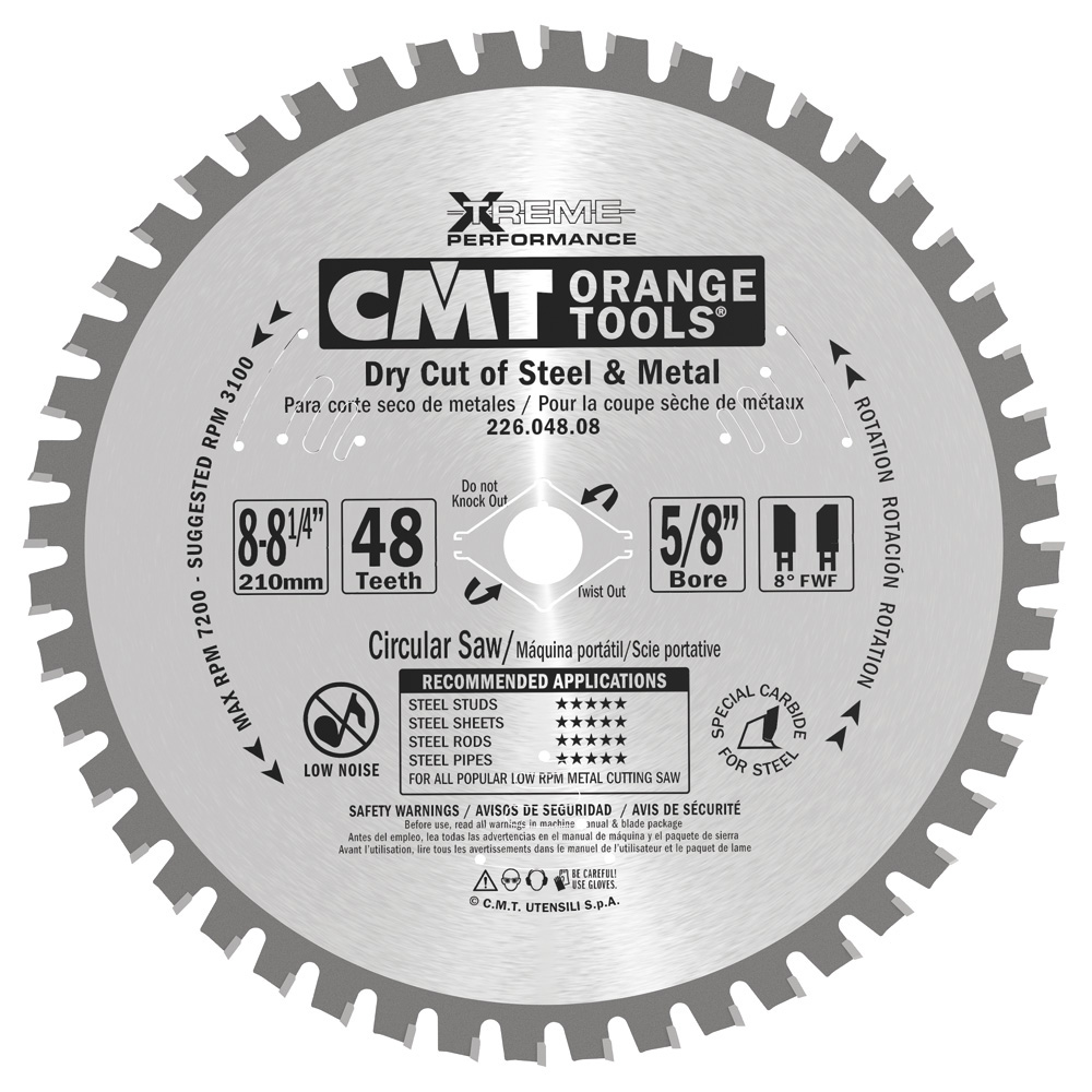 Sågklinga CMT Orange Tools Dry Cut Metall 226.047.09M