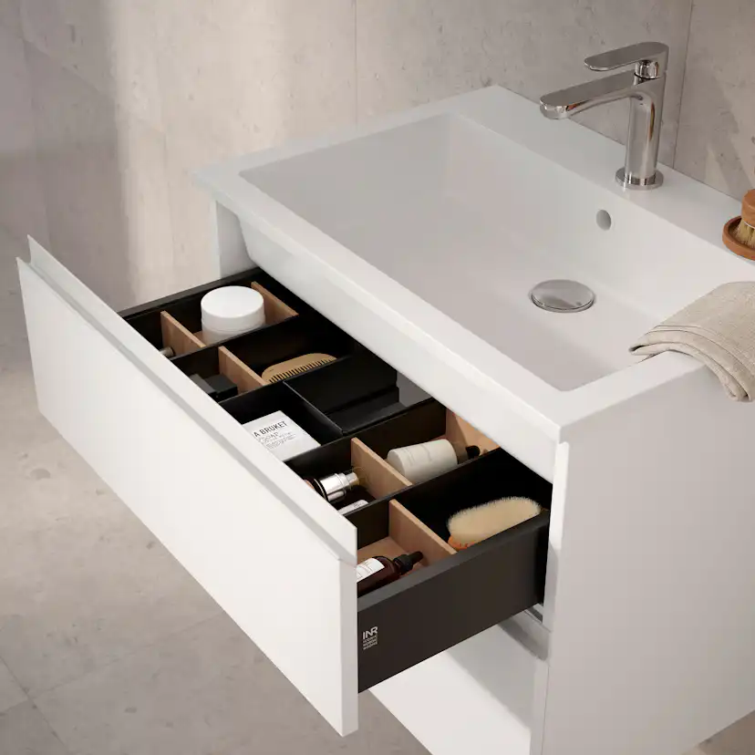 Möbelpaket INR Viskan Grip med Tvättställ och Spegelskåp Stage