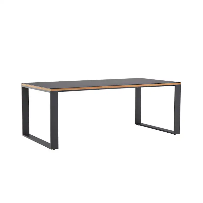 Trädgårdsbord deNoord Aspvik Matbord 100x200 cm Svart