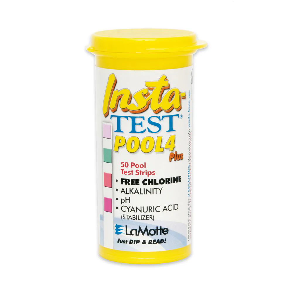 Teststickor Planet Pool Insta-Test 4 pH/klo/alka/cya, 50 stickor