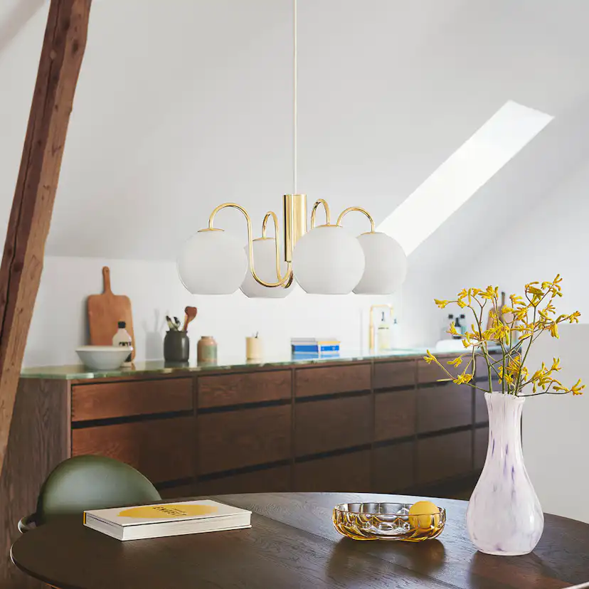 Taklampa Nordlux Franca Mässing Dimbar 4 Ljuskällor