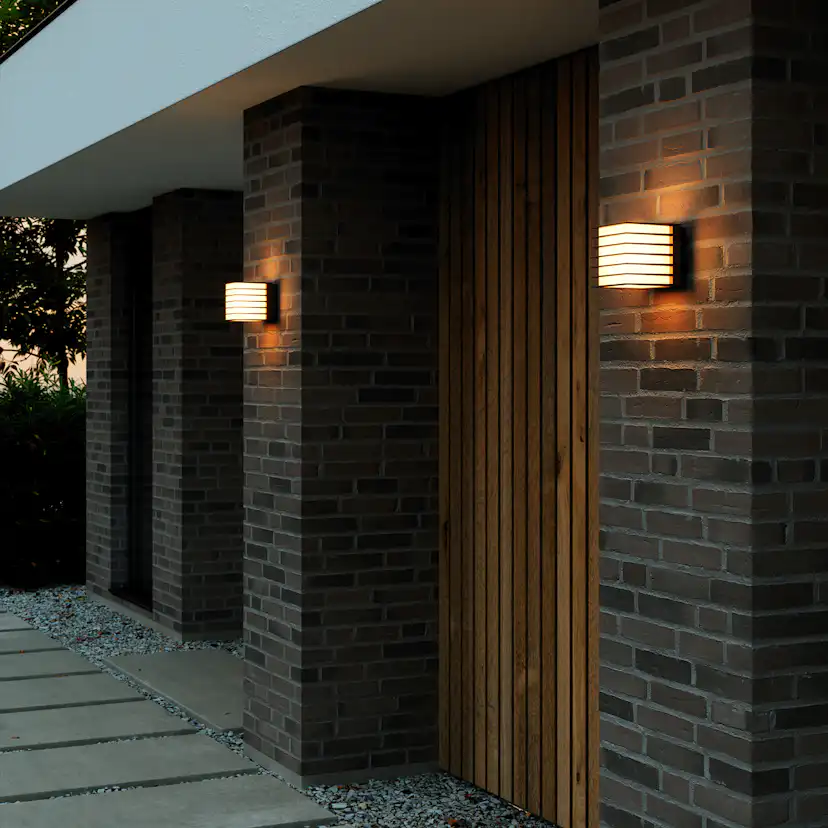 Fasadbelysning Nordlux Fluctus 13 Svart Metall Utebelysning