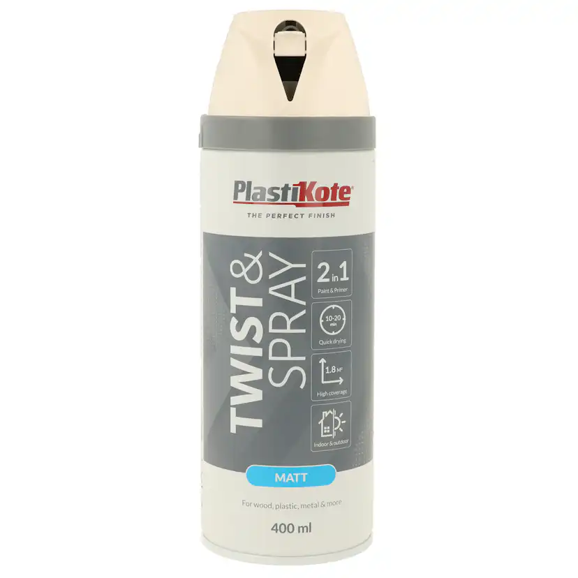 Sprayfärg Plasti-kote T&S Vit Matt 400 ml