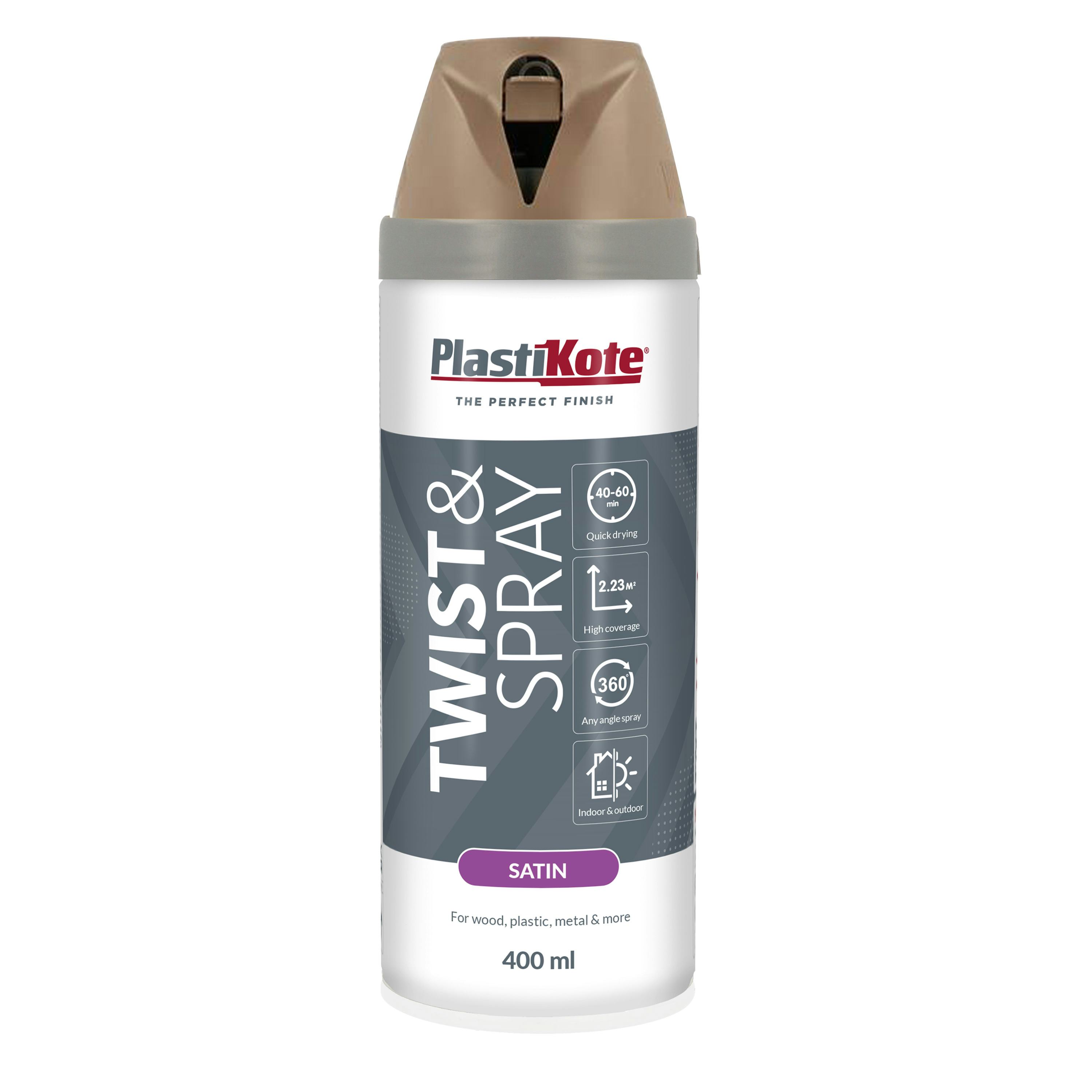 Sprayfärg Plasti-kote T&S Cappuccino Halvblank 400 ml