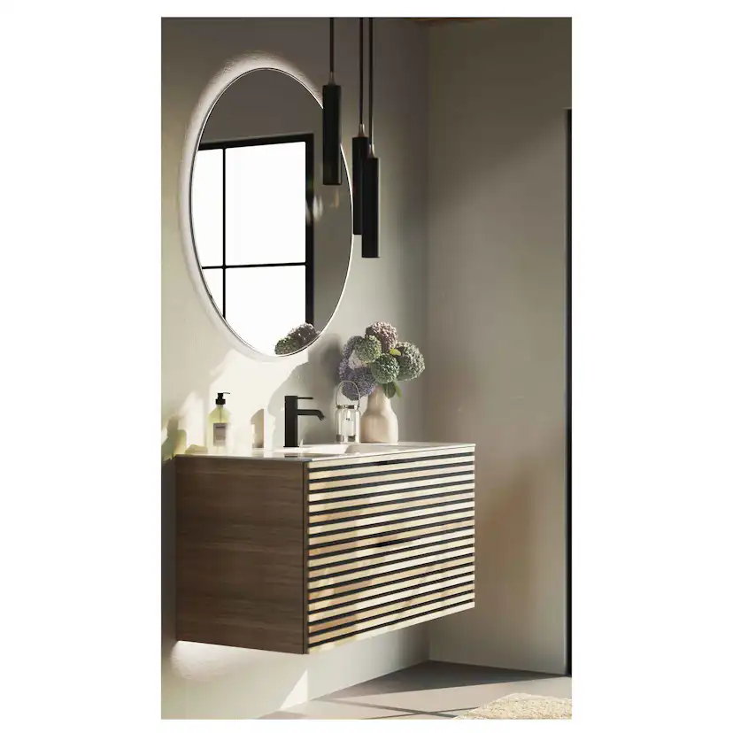 Spegel Macro Design Crown Ambilight Rund Med Ram