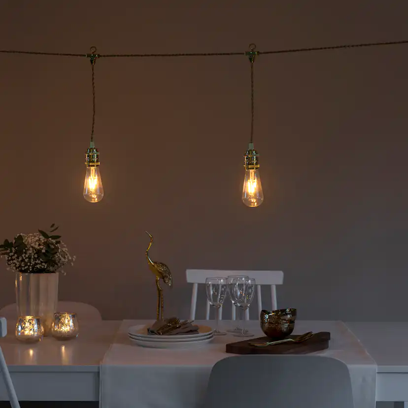 Ljusslinga Gnosjö Konstsmide 8L LED Utbytbar Guld