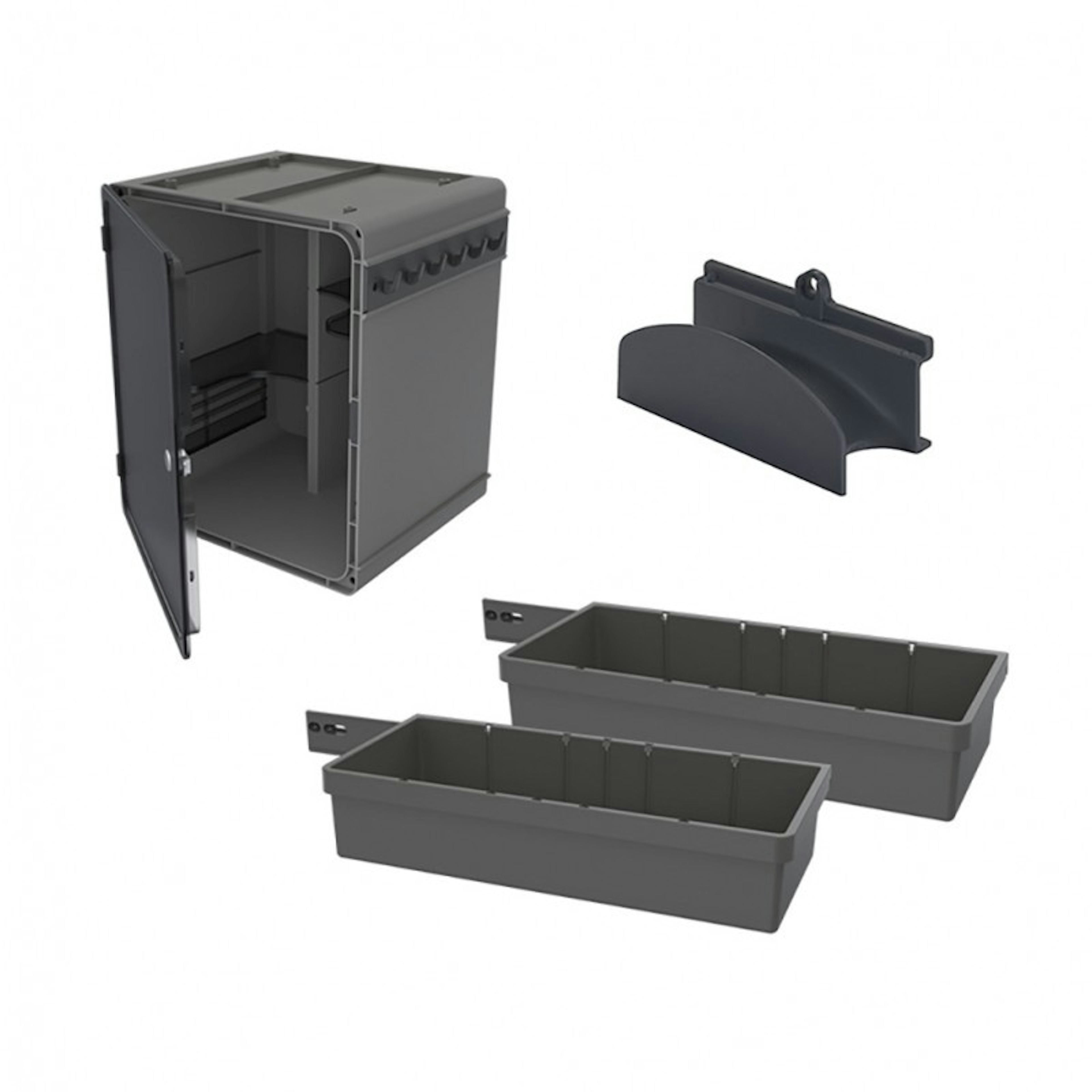 Städskåpssats Beslag Design 4-delar Mörkgrå