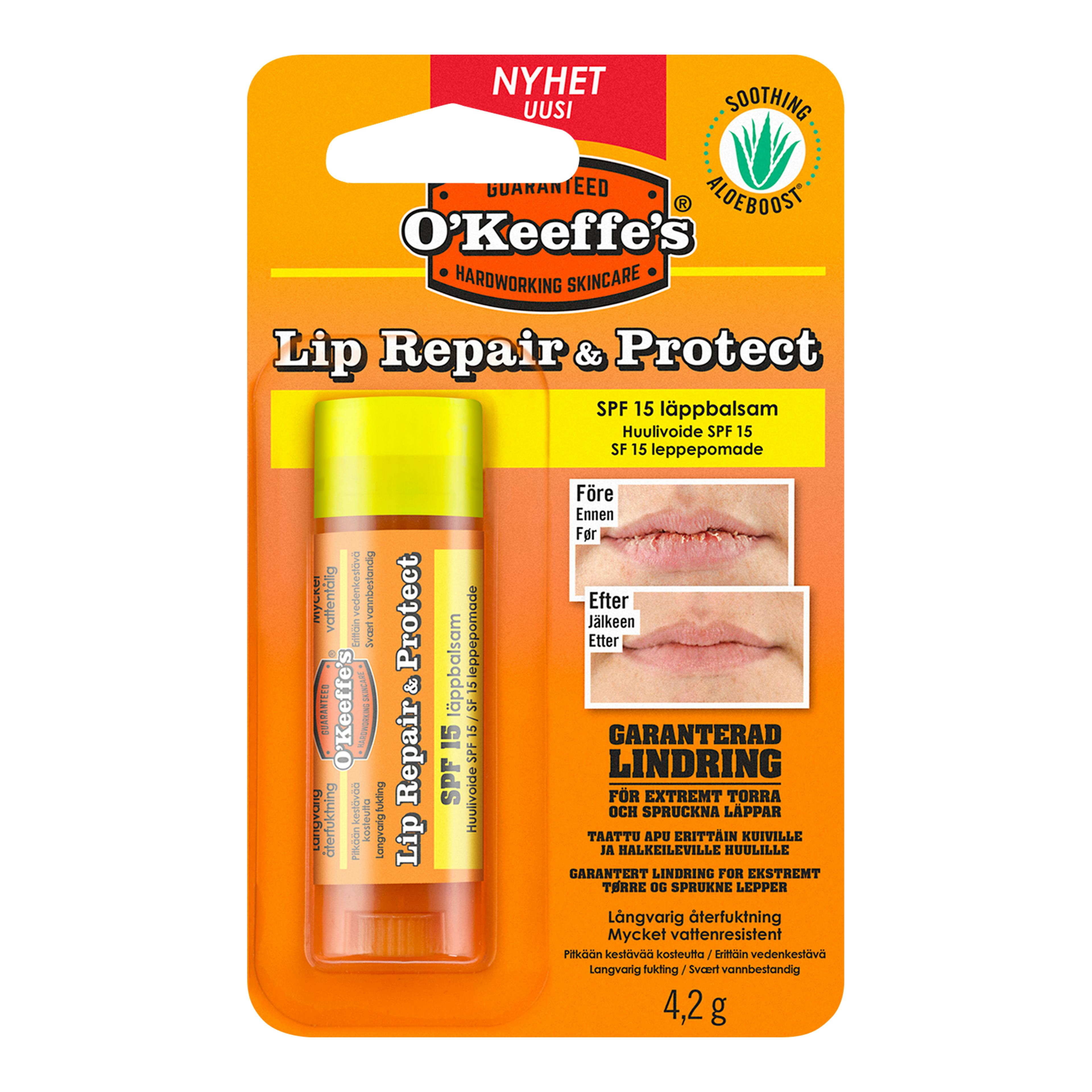 Läppbalsam OKeeffes Lip Repair & Protect SPF 4,2g