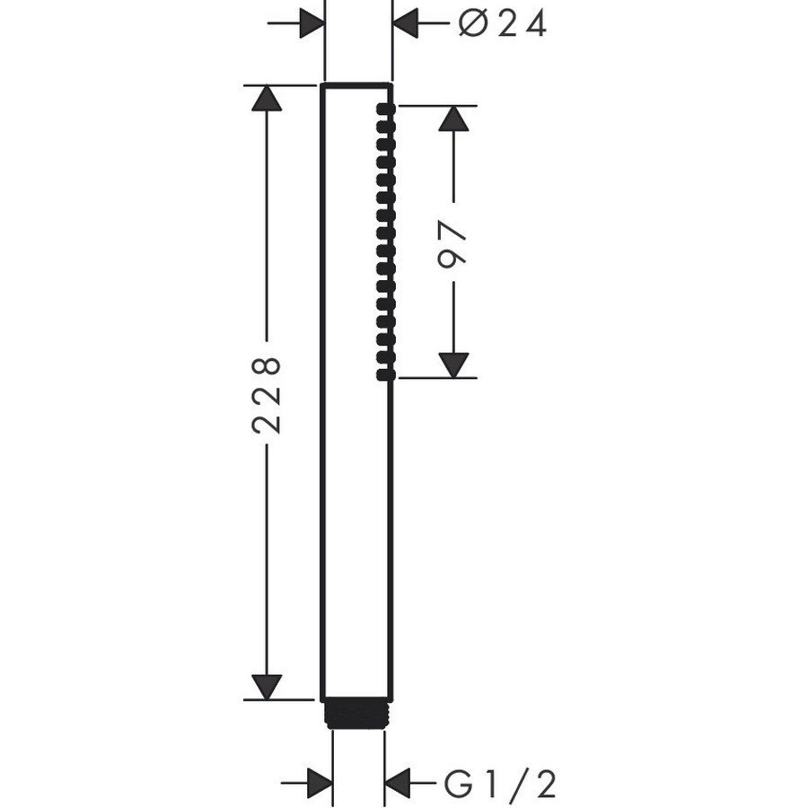 Pinnhanddusch Hansgrohe Pulsify S 100 1jet EcoSmart