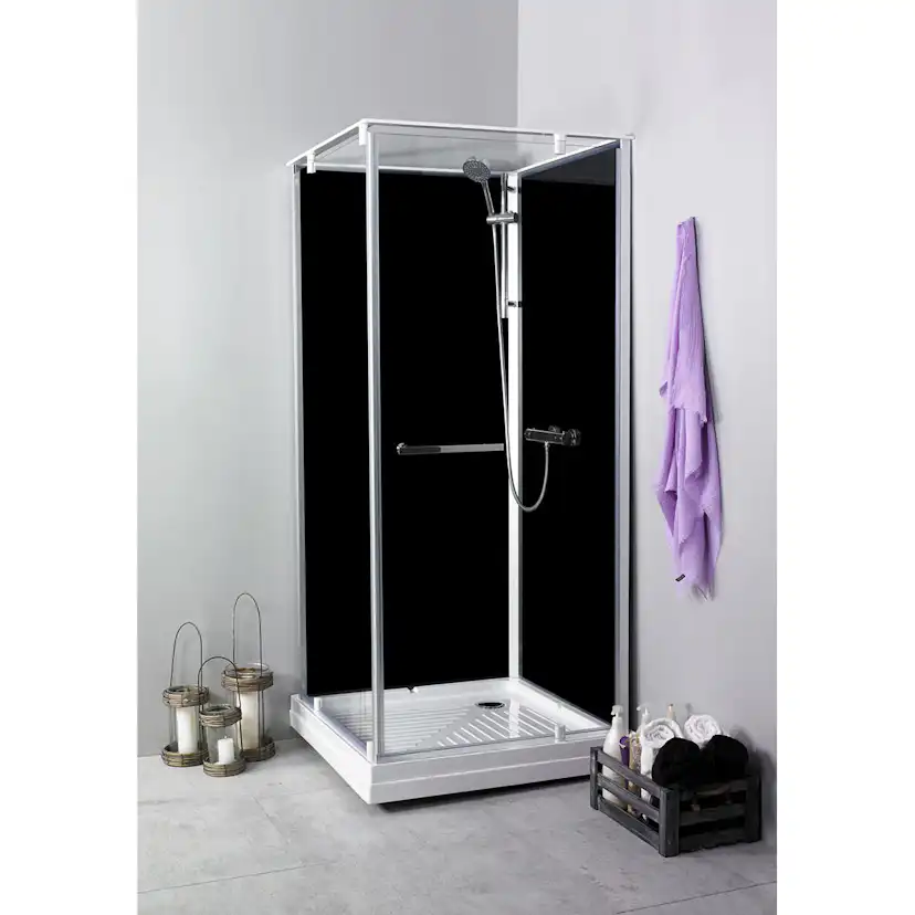 Duschkabin Noro Ocean Rak Svart