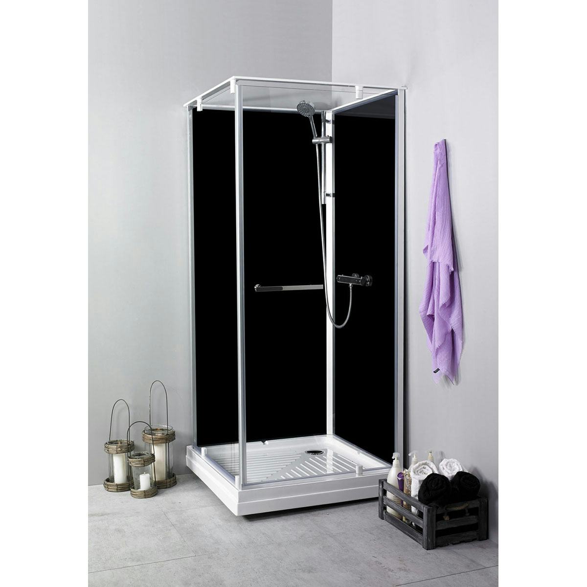 Duschkabin Noro Ocean Rak Svart