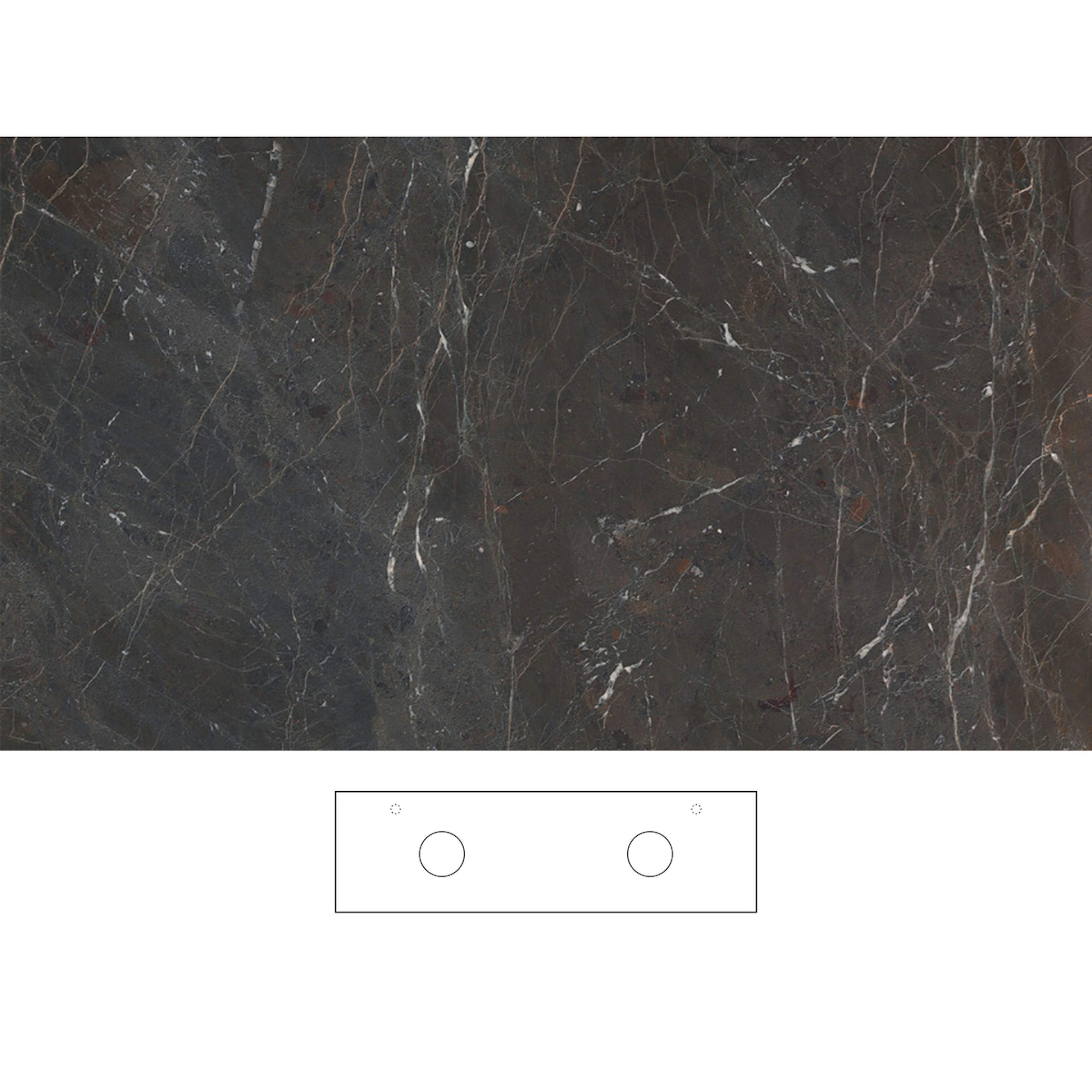 Bänkskiva Svedbergs Brecc för Dubbla Tvättställ