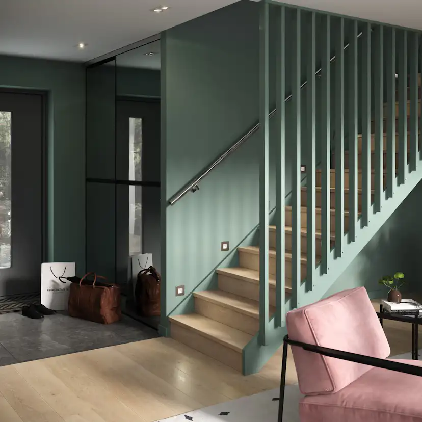 Trapprenovering Lundbergs Premium Nordic White Ek Enkelsteg