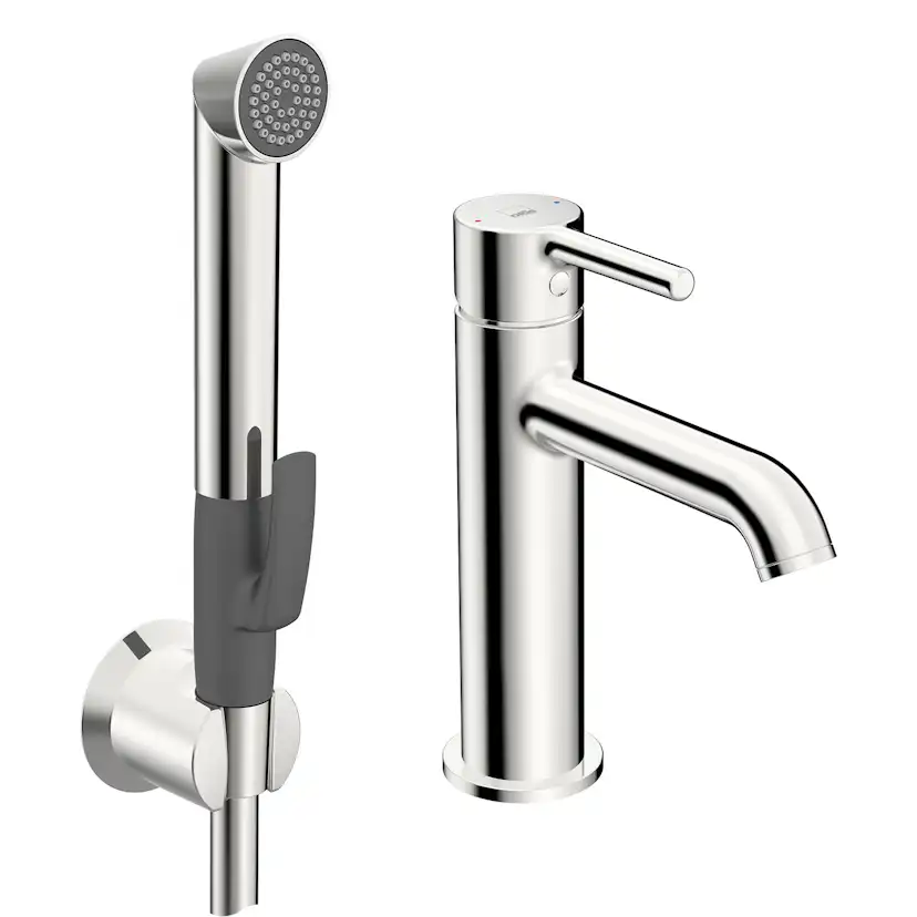 Tvättställsblandare Oras Optima Style 2606FH med Självstängande Handdusch