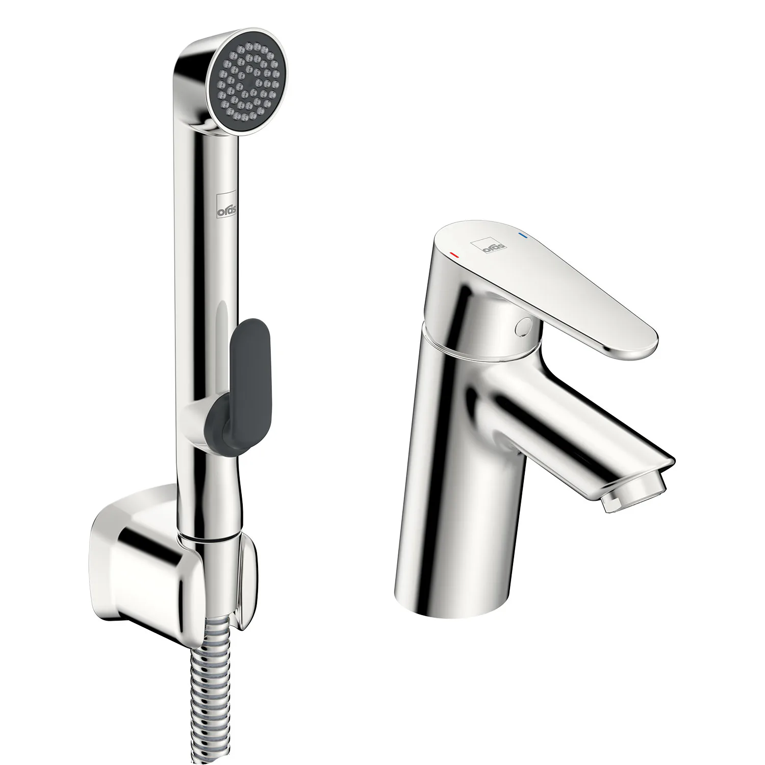 Tvättställsblandare Oras Optima 2612F med Självstängande Handdusch