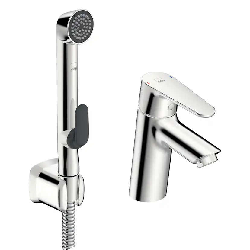 Tvättställsblandare Oras Optima 2612F med Självstängande Handdusch