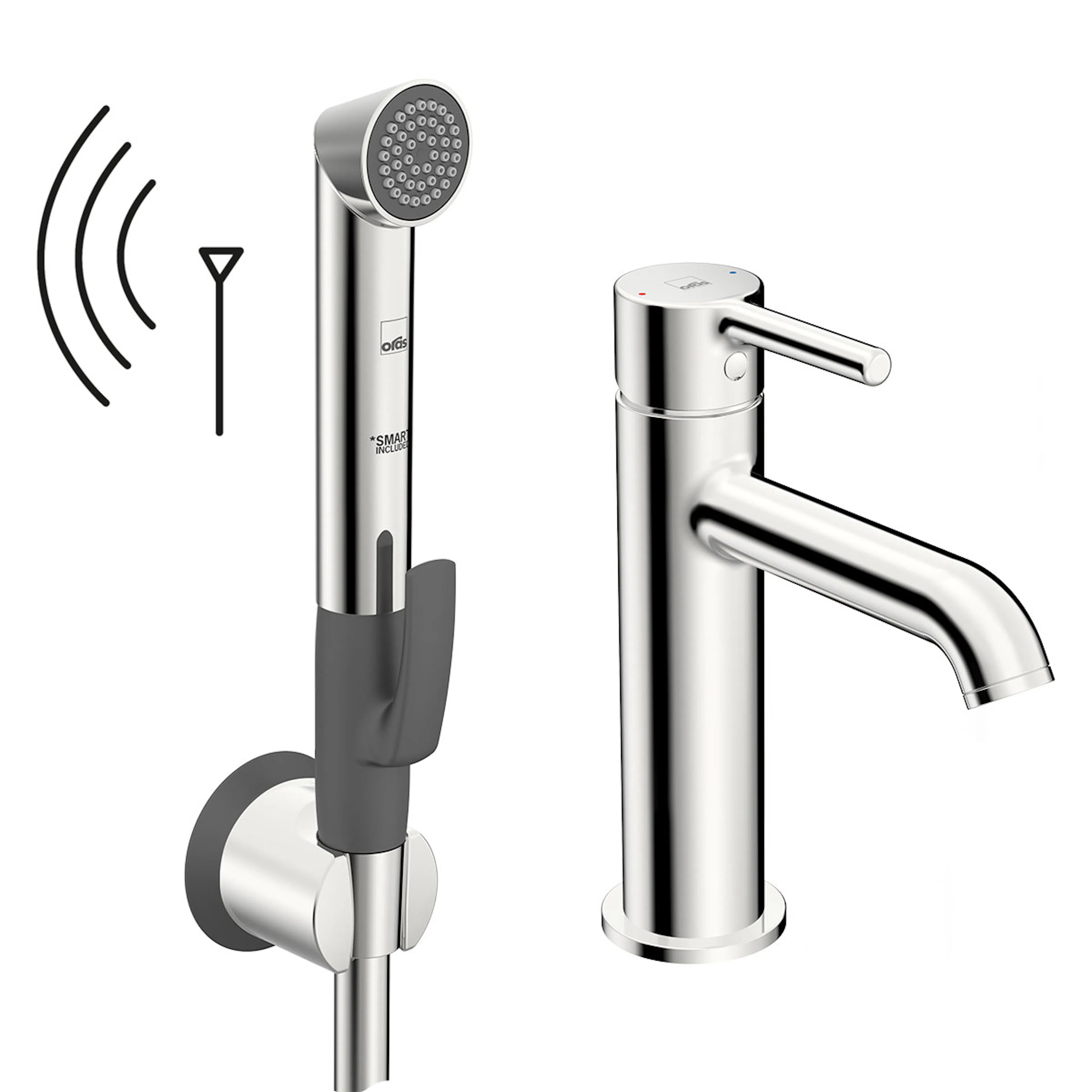Tvättställsblandare Oras Optima Style 2613FH med Smart Bidetta Handdusch