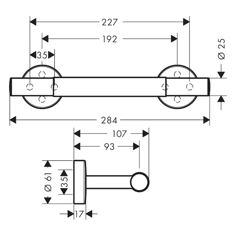 Fotstöd Hansgrohe Unica Comfort