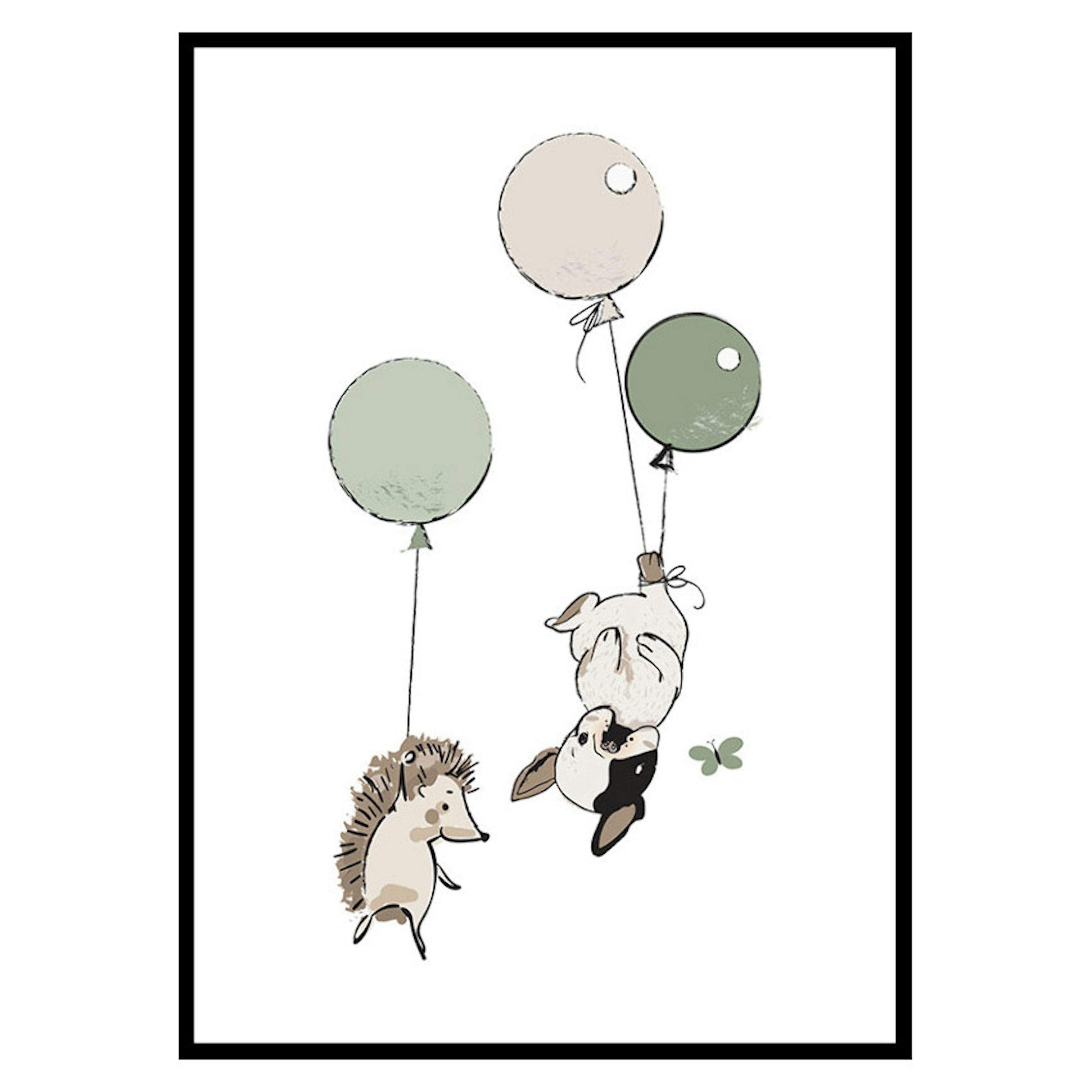 Poster Gallerix Animals And Balloons No2
