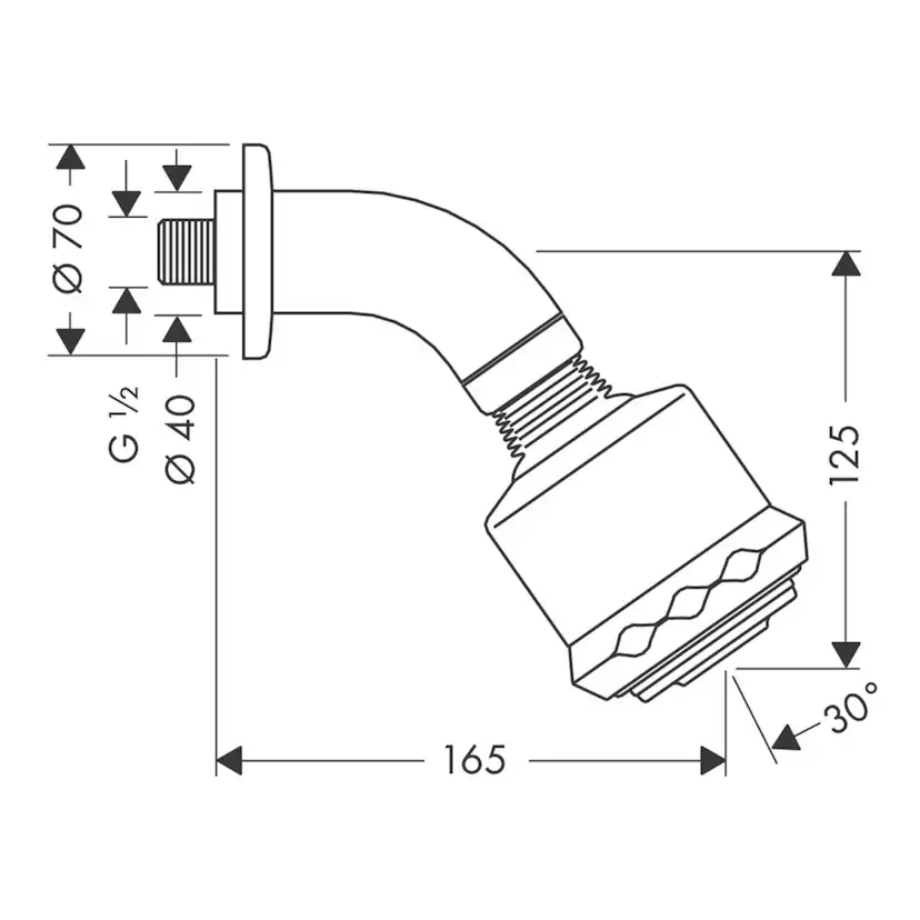 Huvuddusch Hansgrohe Clubmaster 3jet för Vägg