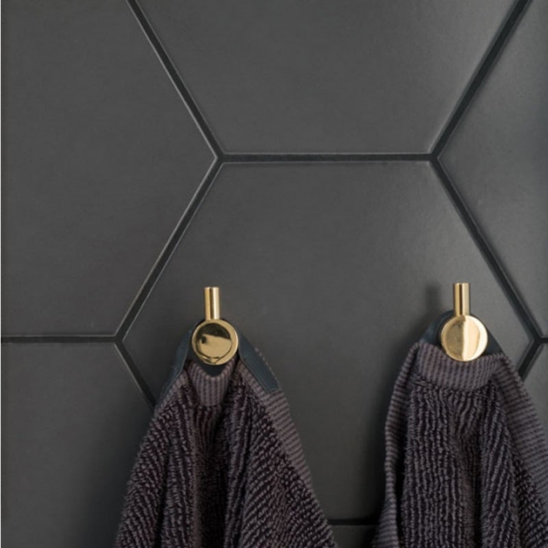 Klinker Ape Hexagon Svart 18x20 cm