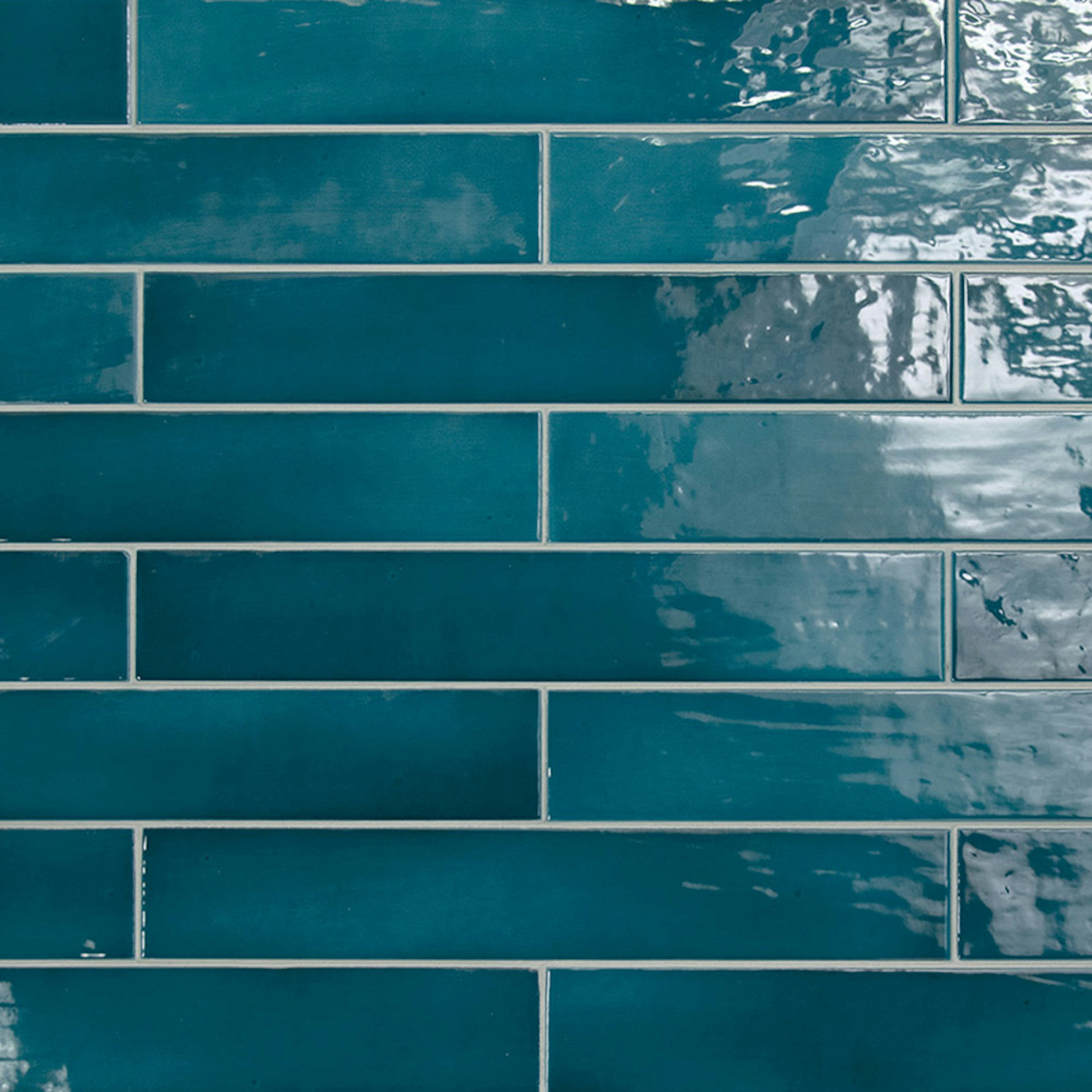 Kakel Lhådös Glaciär Blå 6,5x40 cm