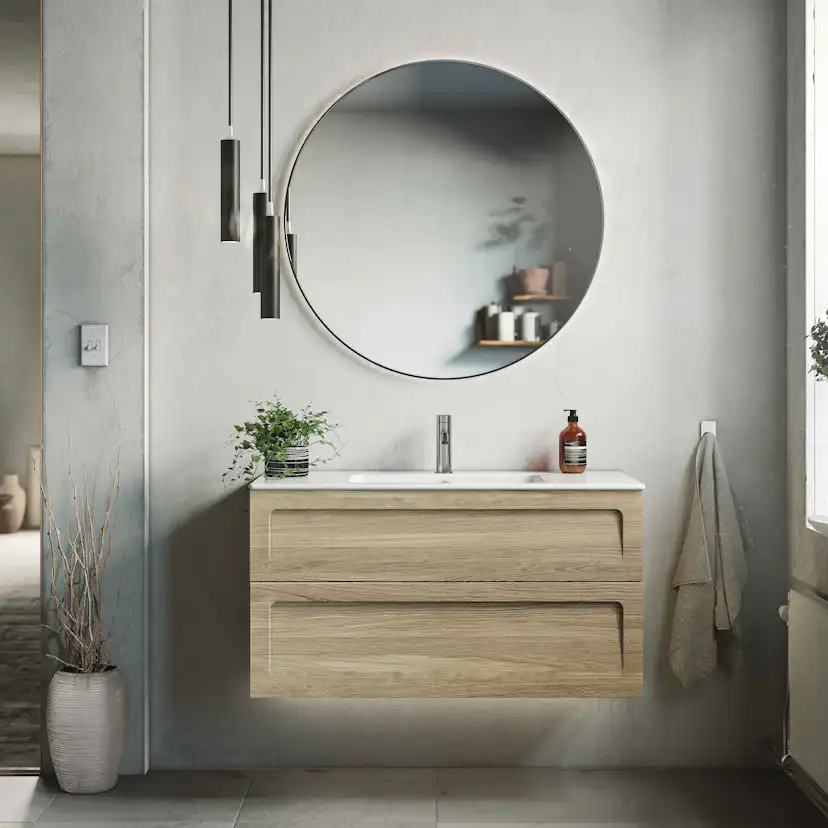 Tvättställsskåp Macro Design Crown Ramlucka Light 14