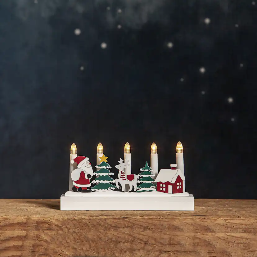 Adventsljusstake Star Trading Billy BO 5-Armad Batteridriven