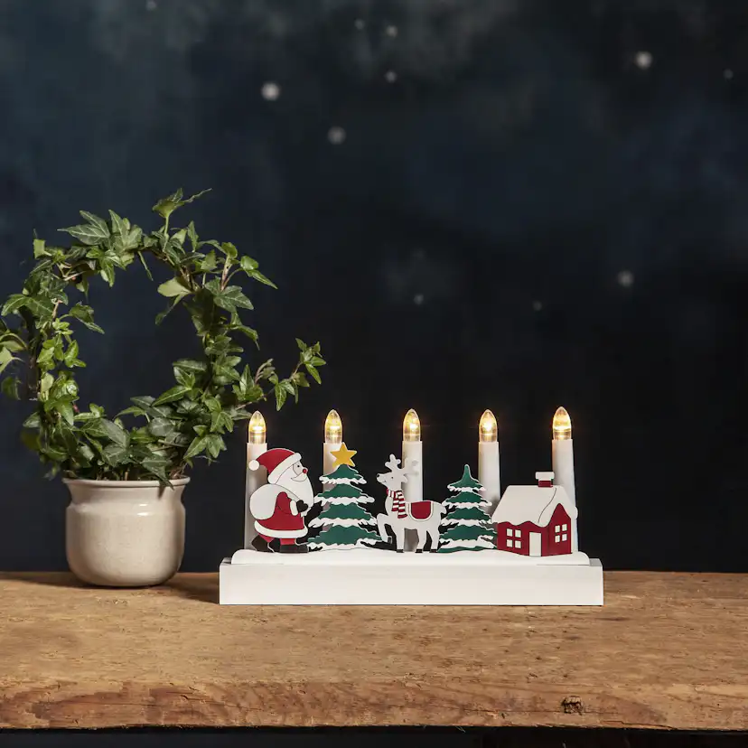 Adventsljusstake Star Trading Billy BO 5-Armad Batteridriven