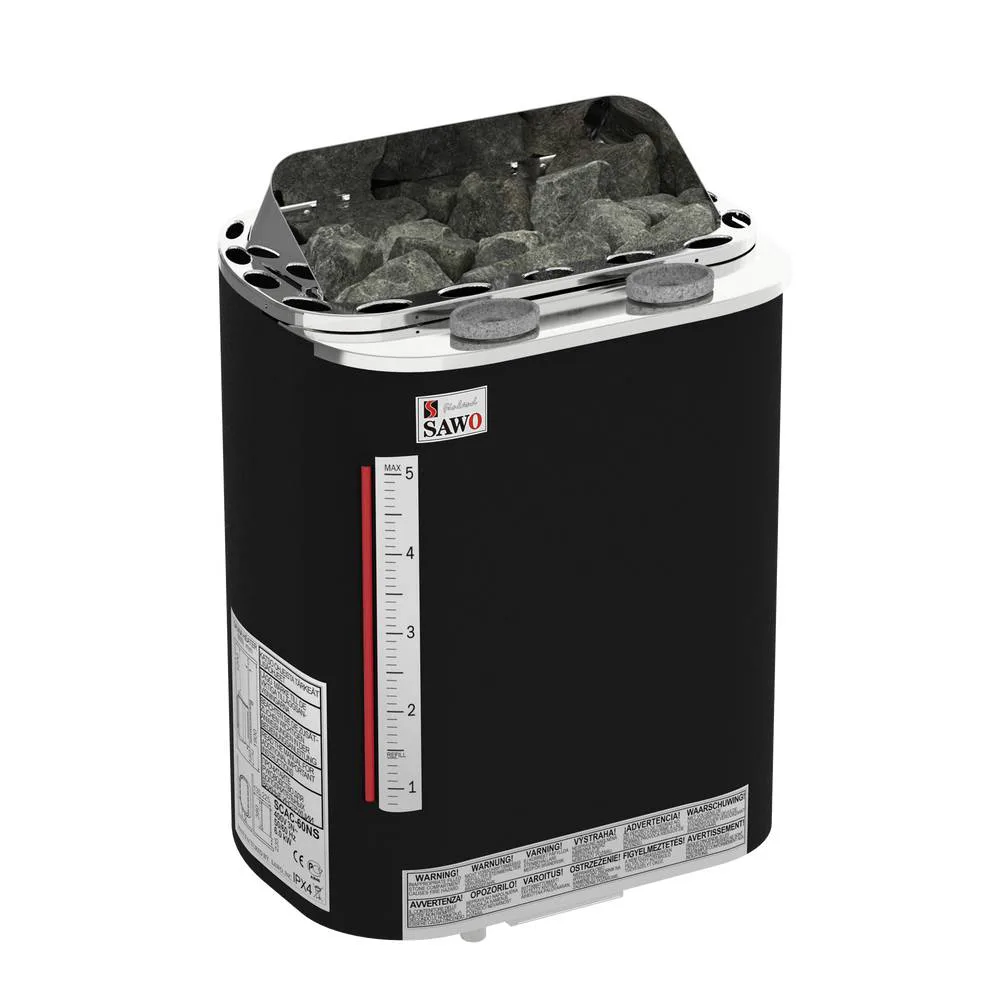 Elektriskt Bastuaggregat SAWO Combi Scandia NS Fiberbelagd med Ånggenerator 3P-1P