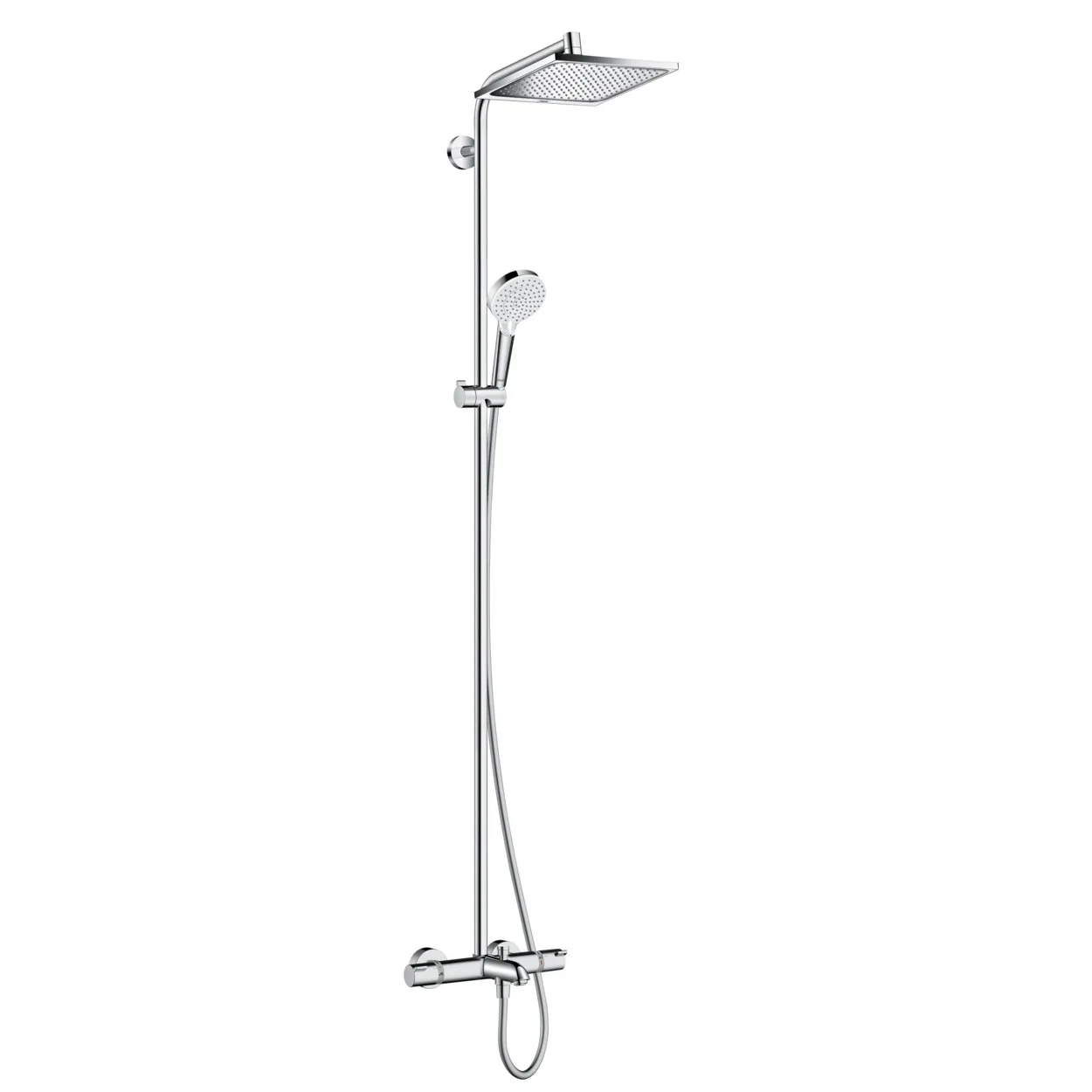 Takduschset Hansgrohe Crometta E Showerpipe 240 1-jet med Badkarsblandare