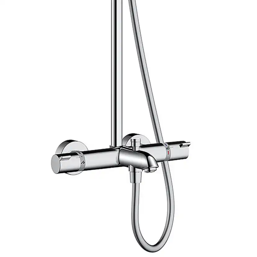 Takduschset Hansgrohe Crometta E Showerpipe 240 1-jet med Badkarsblandare