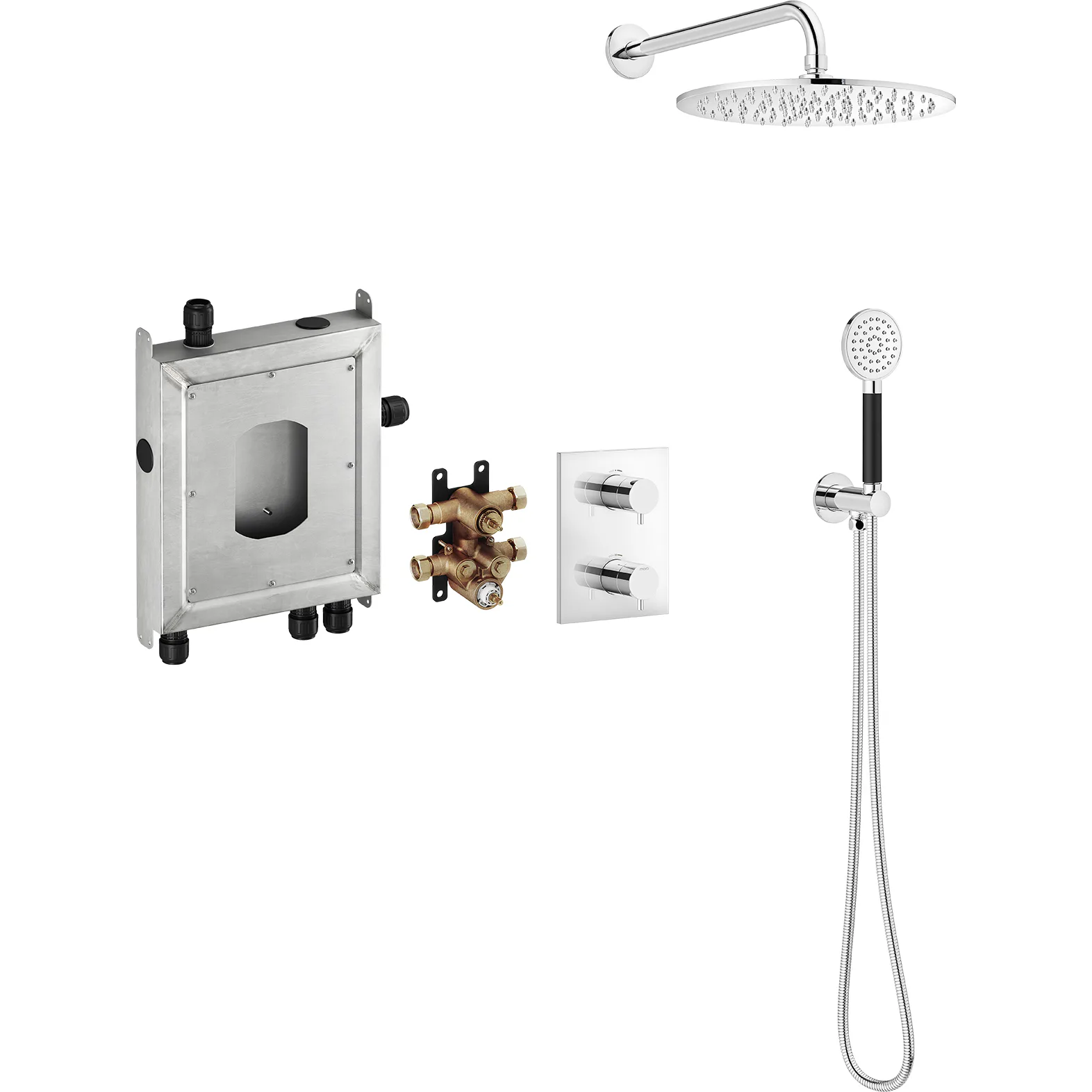 Takduschset Mora INXX II Vägg för Inbyggnad