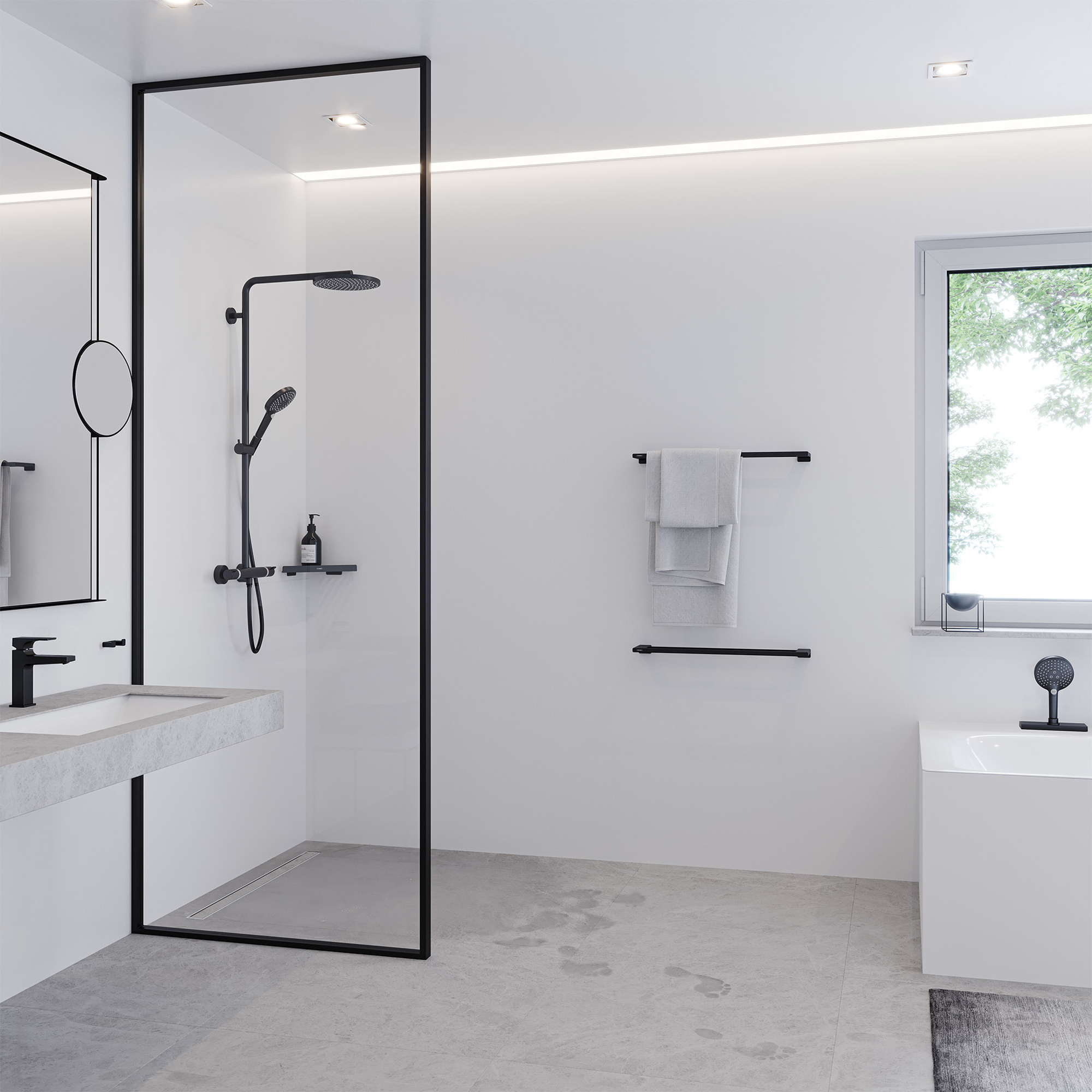 Takduschset Hansgrohe Raindance Select S Showerpipe 240 1jet PowderRain 150 cc