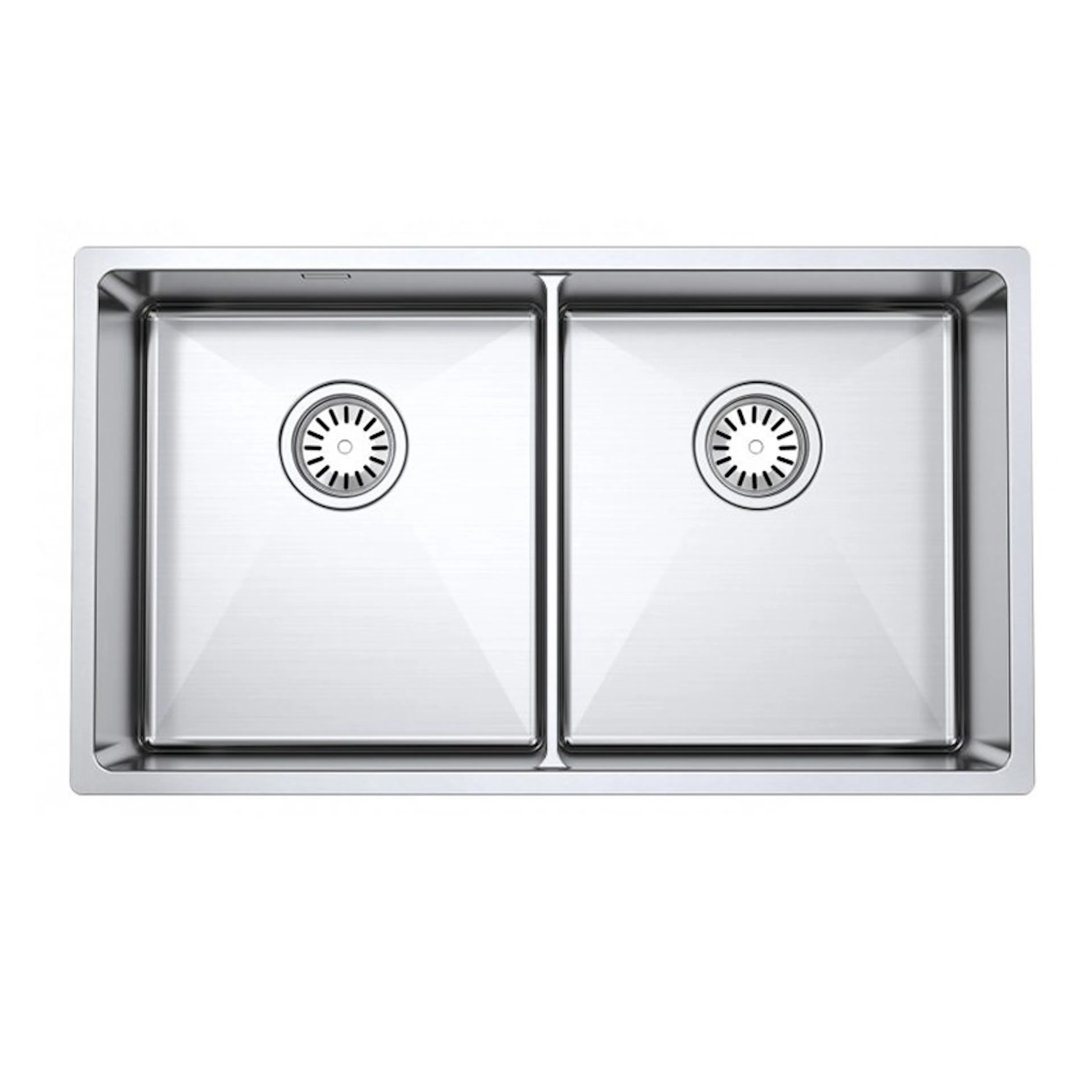 Diskho DecoSteel DI-ART 3636 Rostfri Dubbel med Korgventil & Vattenlås
